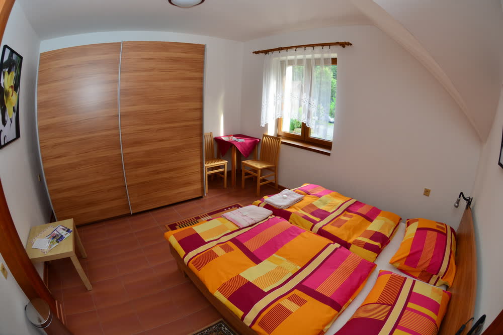 Pokoj se šatní skříní a dvěma lůžky